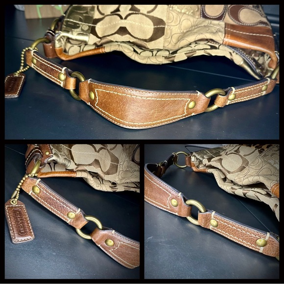 Y2K Coach Carly Leopard Patchwork Shoulder Bag 11496 - Picture 8 of 10